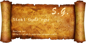 Stekl György névjegykártya